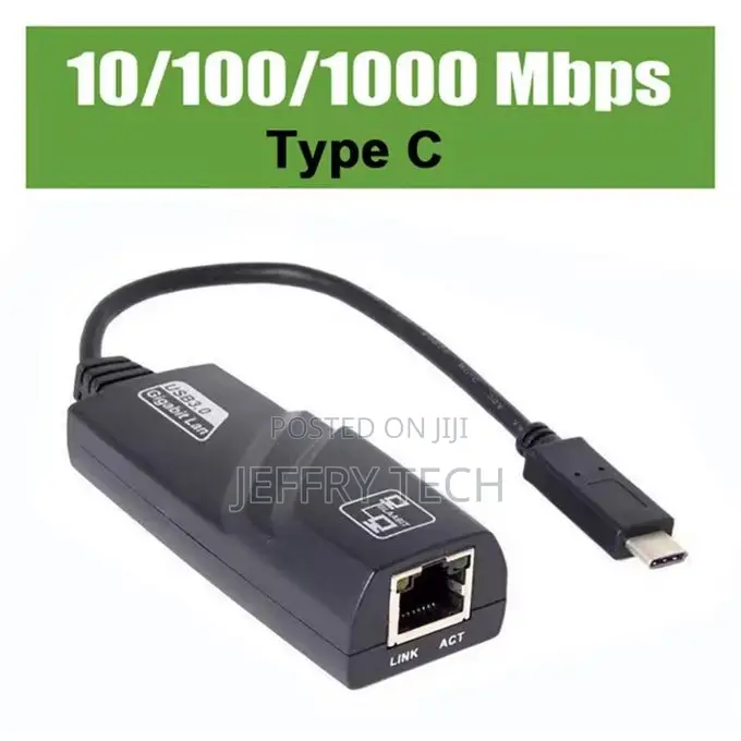 Type-C to Rj45 Gigabit Ethernet Adapter Rtl8153 Network Card for Pc, M