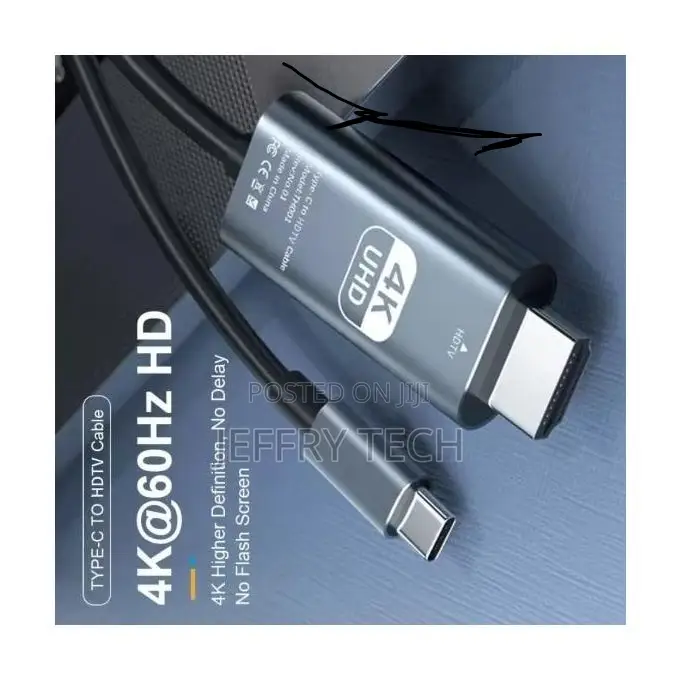 Usb Type-C to Hdmi Adapter Cable – 60hz Screen Mirroring for iPhone