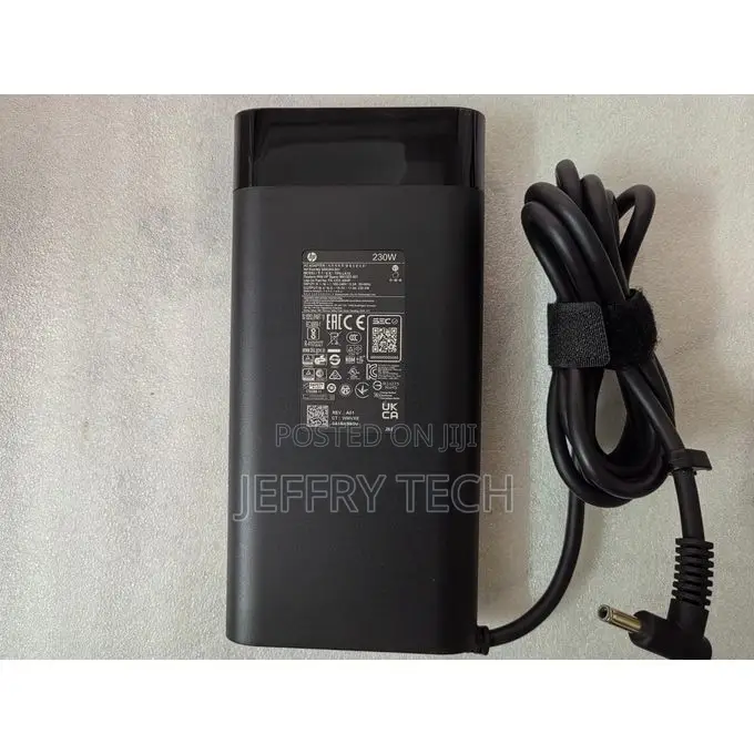 Hp 230w Power Adapter for High Performance Laptops (Blue Pin) - Black