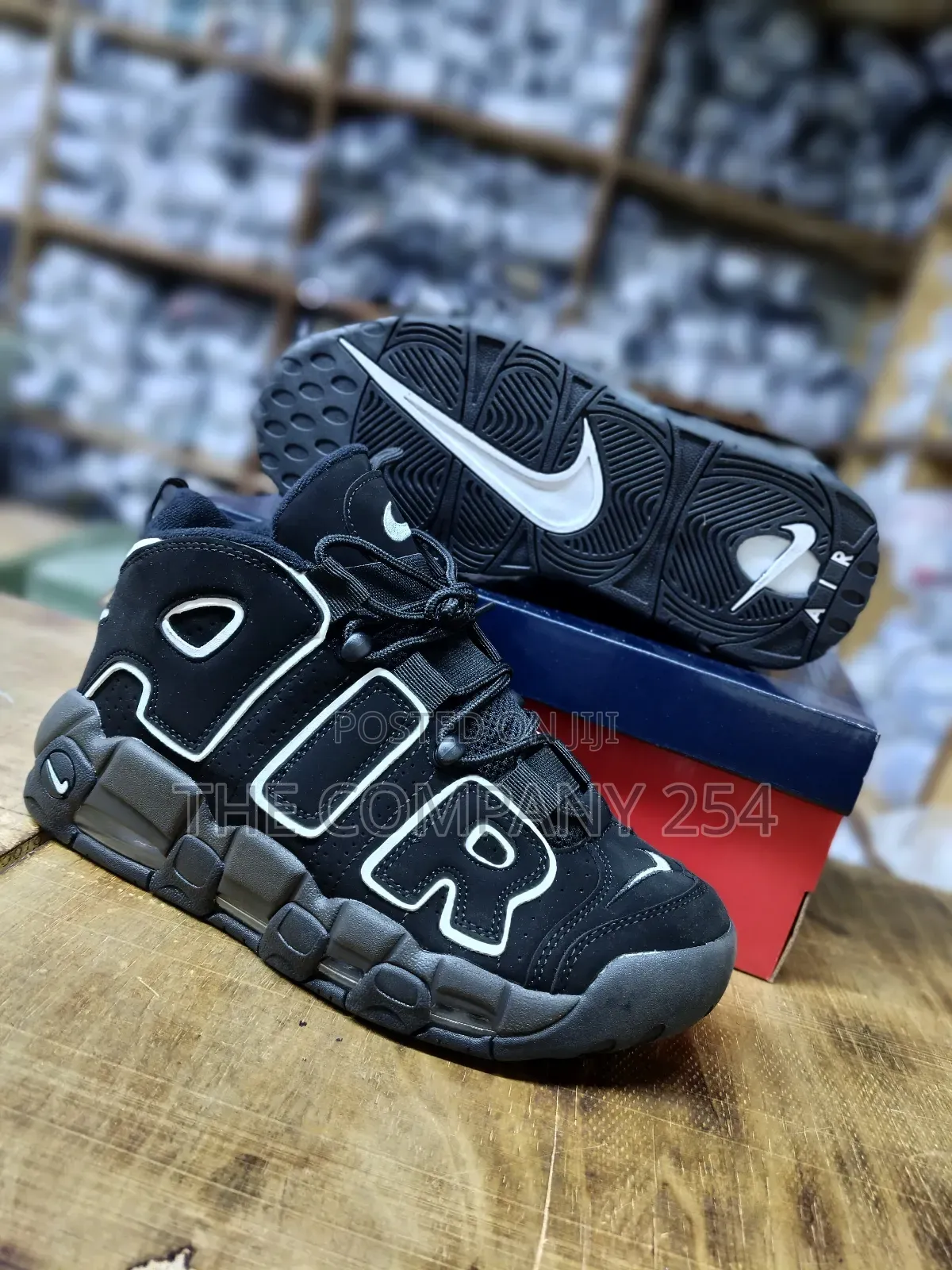 *Nike Uptempo Bulls Leather Unisex Nike Original Shoes