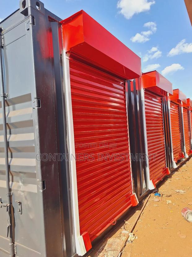 40ft Container Stalls Readily Available- In Dark Grey And Red. - main view