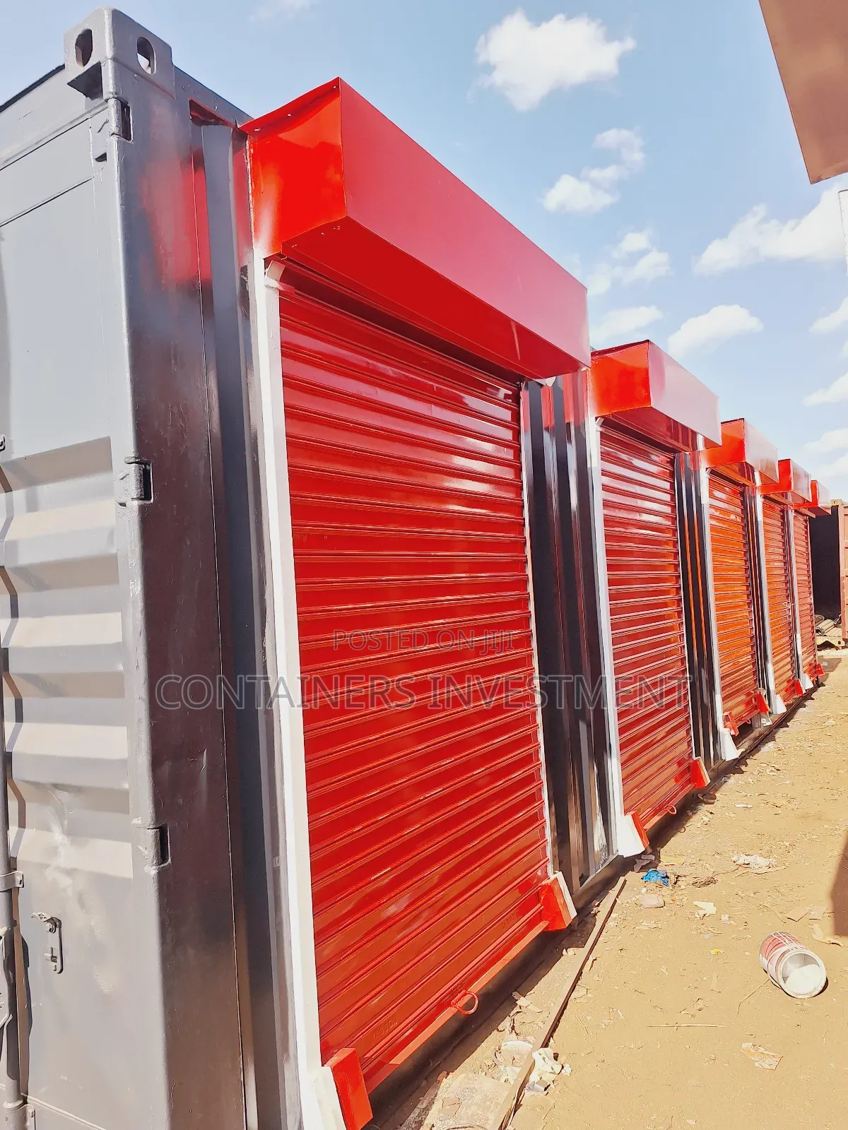 40ft Container Stalls Readily Available- In Dark Grey And Red.