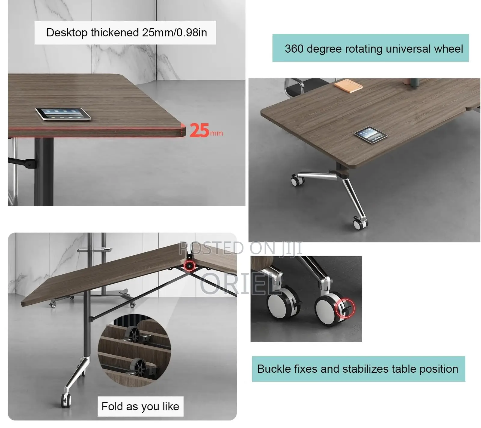 Modern Office Boardroom Table : Foldable Conference Table