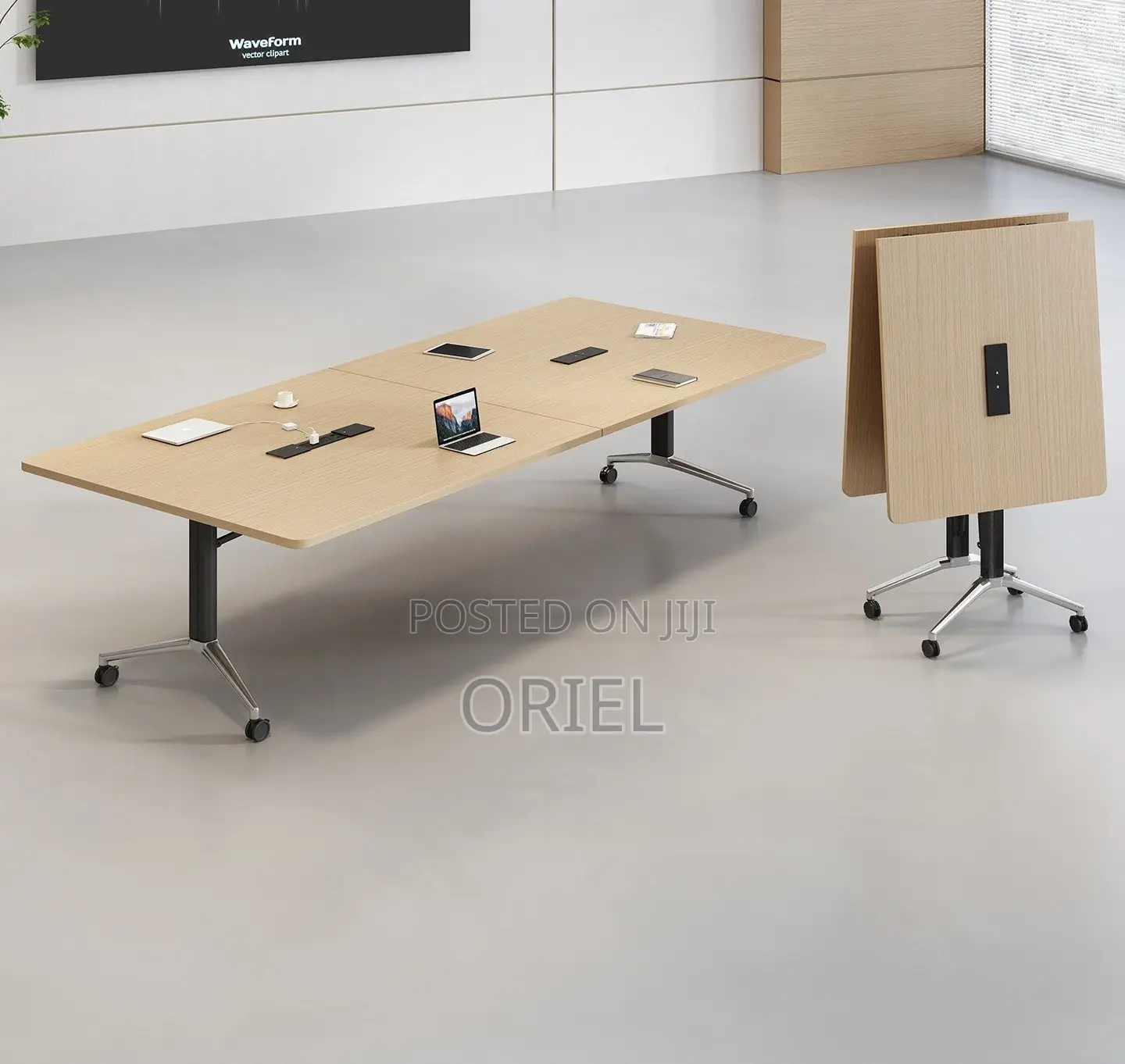 Modern Office Boardroom Table : Foldable Conference Table