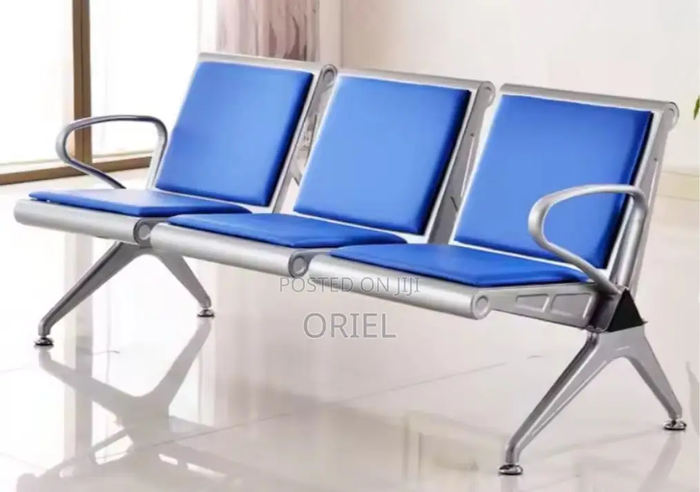 Modern Waiting Bench : 3-Seater Office Reception Bench