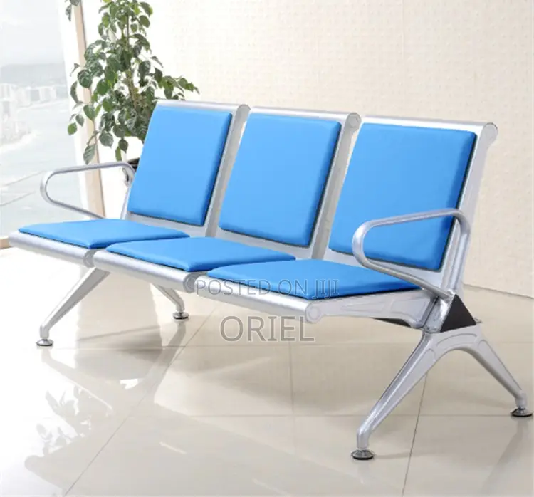 Modern Waiting Bench : 3-Seater Office Reception Bench