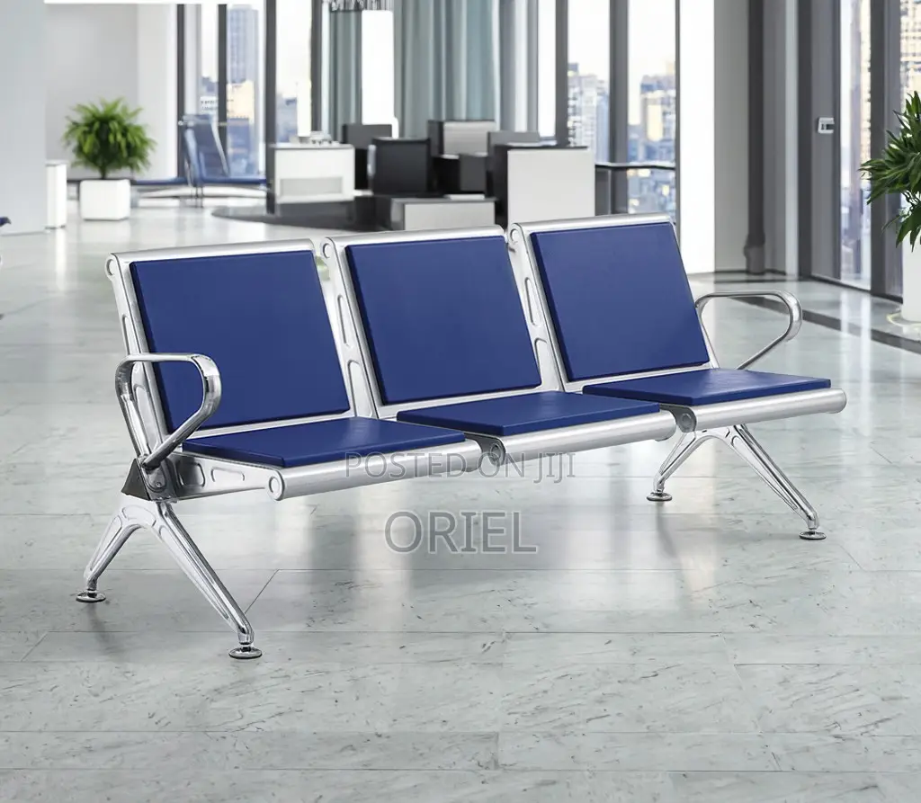 Modern Waiting Bench : 3-Seater Office Reception Bench