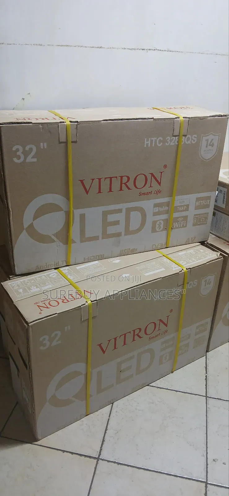 Vitron 32" Ultra Qled Smart Android Tv – Frameless Design, Bluetooth