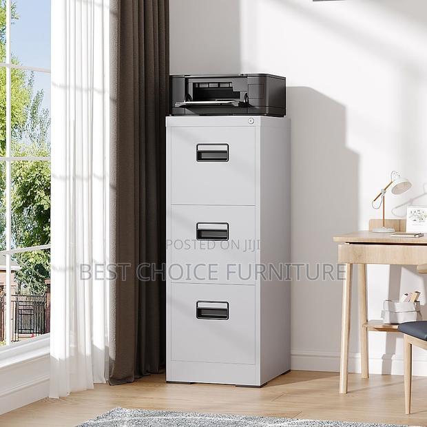 Office Cabinets; 3-Drawer Steel Office Cabinet for Secure Storage - thumbnail 2