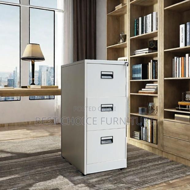 Office Cabinets; 3-Drawer Steel Office Cabinet for Secure Storage - thumbnail 3