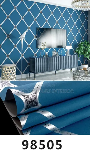 Office Blue Designer Wallpaper
