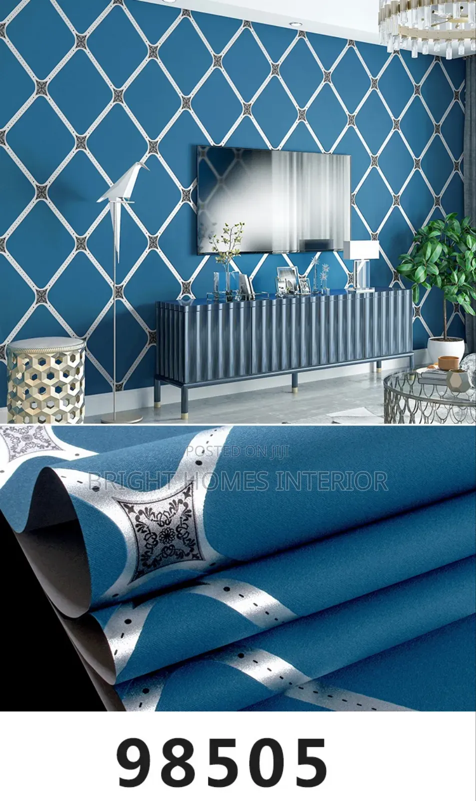 Office Blue Designer Wallpaper
