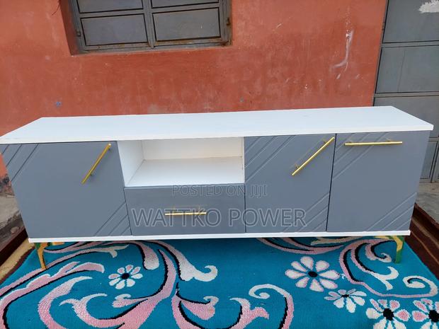 White and Gray Modern Tv Stand - main view