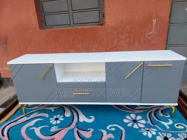 White and Gray Modern Tv Stand - thumbnail 3