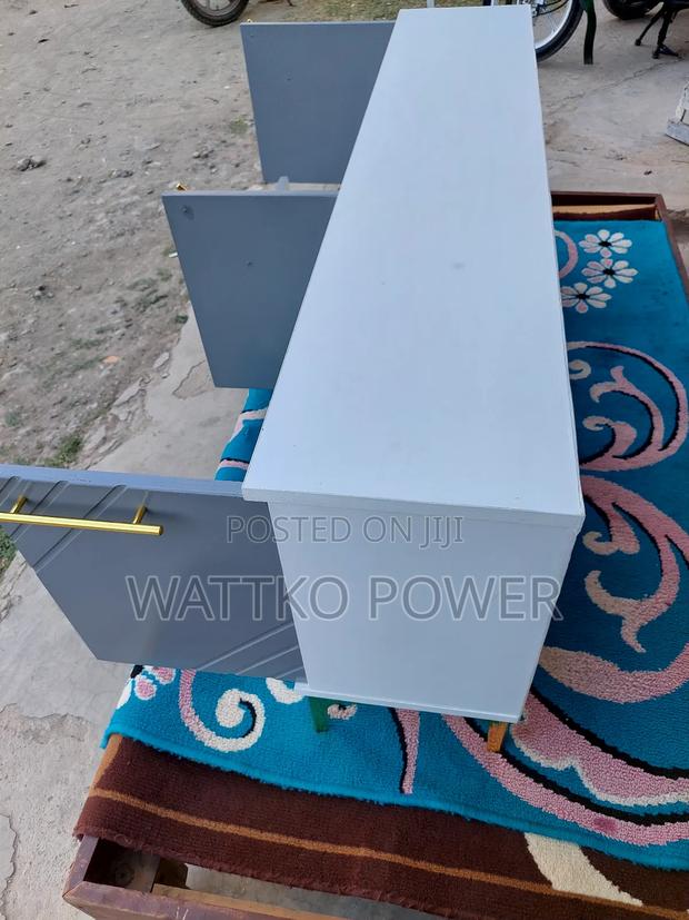 White and Gray Modern Tv Stand - thumbnail 4