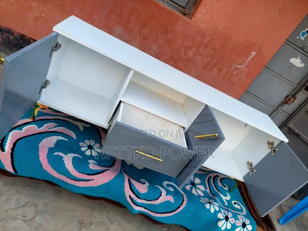 White and Gray Modern Tv Stand - thumbnail 5