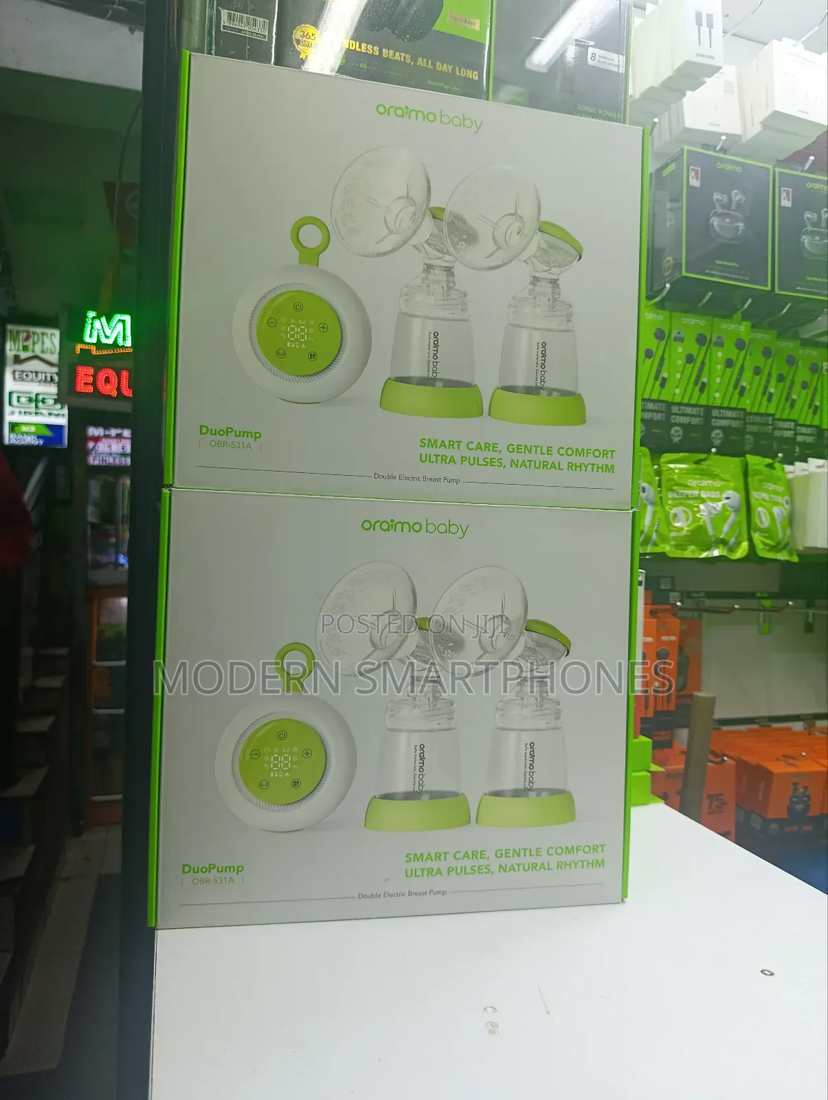 Oraimo Doupump Electric Bpa-free Micro-vibration Breast Pump