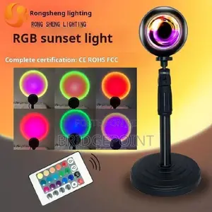RGB Sunset Lamp, Gradient From Bright to Dark, 6 Colors
