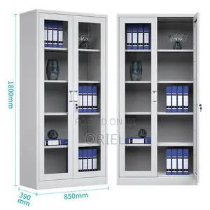 Modern Office Cabinet : 2-Door Glass Office Display Cabinet