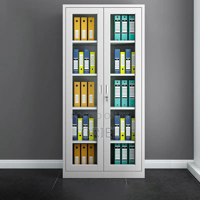 Modern Office Cabinet : 2-Door Glass Office Display Cabinet