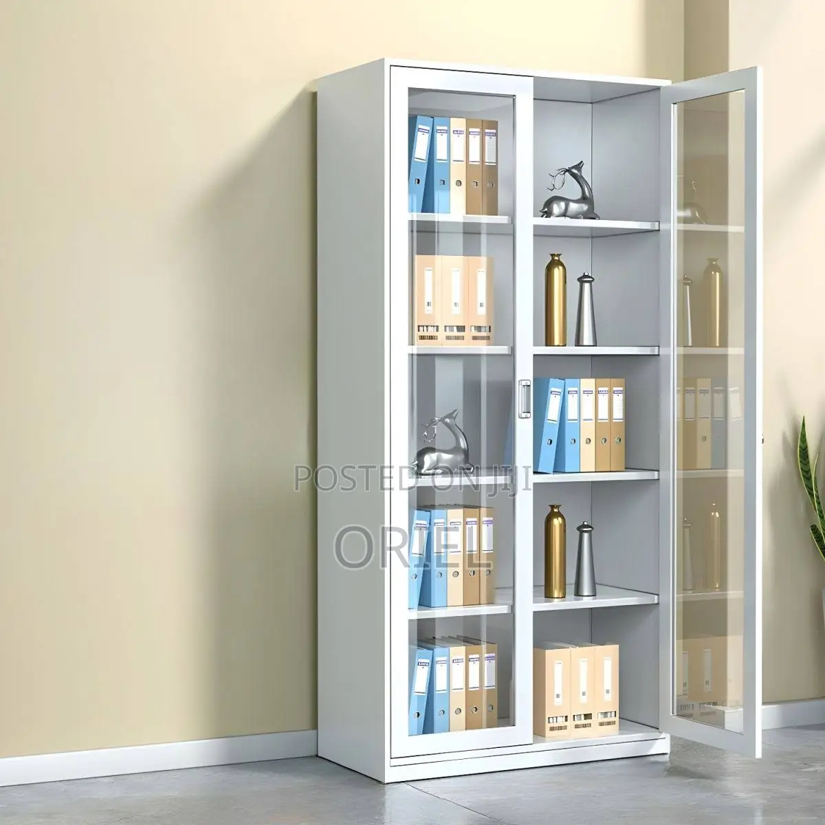 Modern Office Cabinet : 2-Door Glass Office Display Cabinet