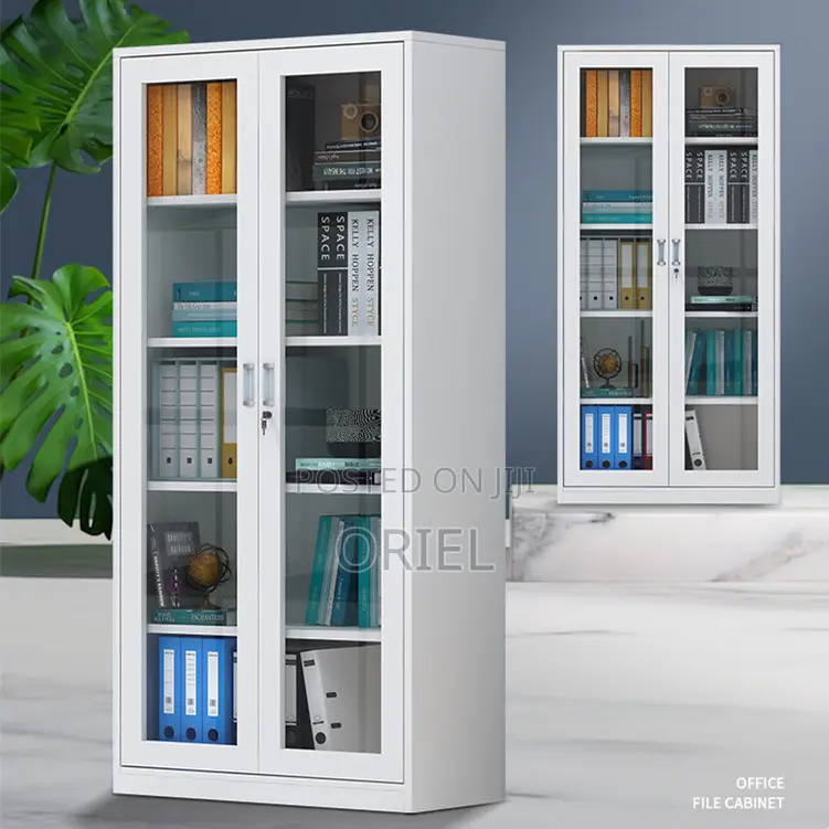 Modern Office Cabinet : 2-Door Glass Office Display Cabinet