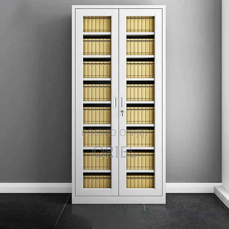 Modern Office Cabinet : 2-Door Glass Office Display Cabinet