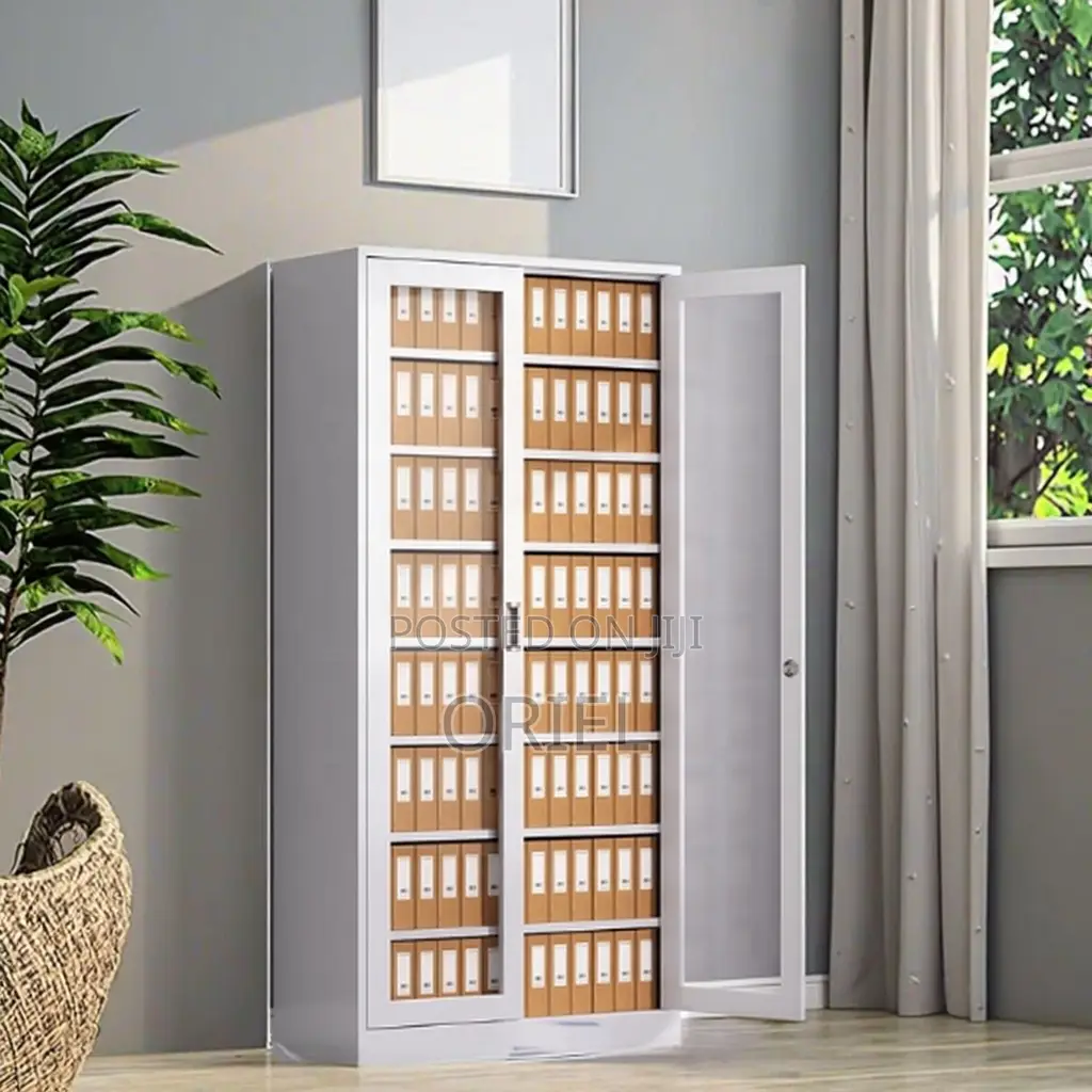 Modern Office Cabinet : 2-Door Glass Office Display Cabinet