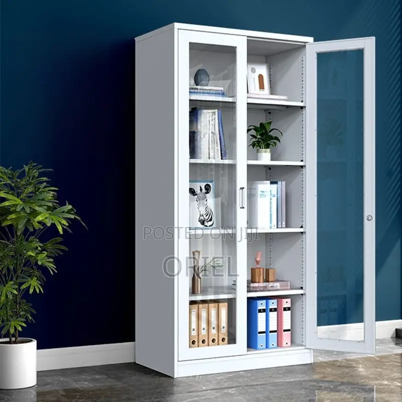 Modern Office Cabinet : 2-Door Glass Office Display Cabinet