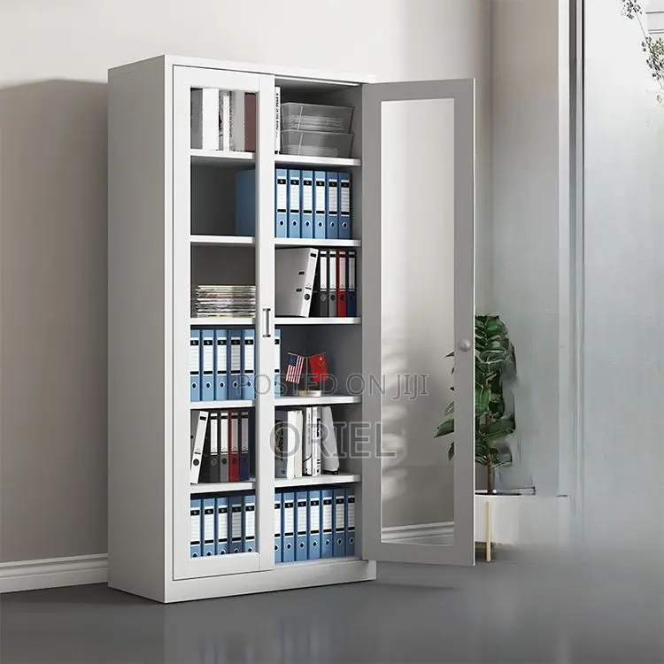 Modern Office Cabinet : 2-Door Glass Office Display Cabinet
