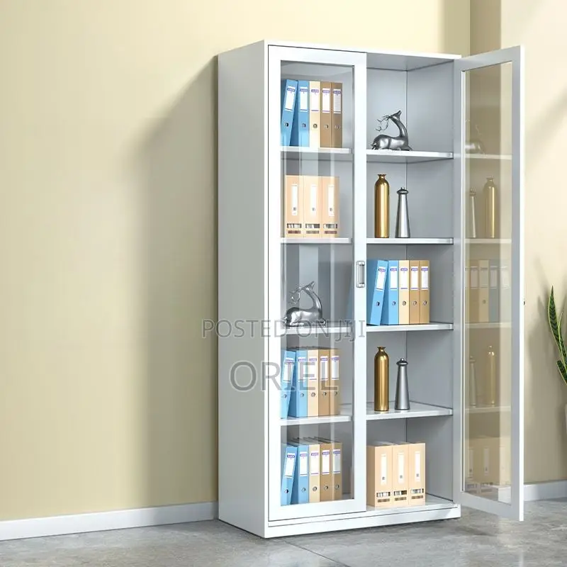 Modern Office Cabinet : 2-Door Glass Office Display Cabinet
