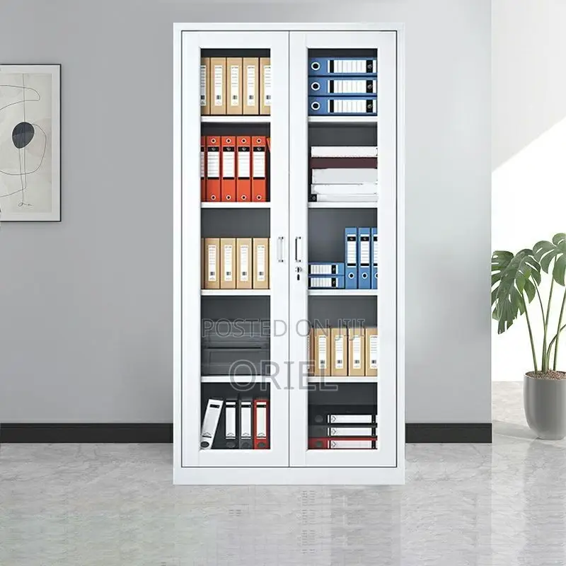Modern Office Cabinet : 2-Door Glass Office Display Cabinet