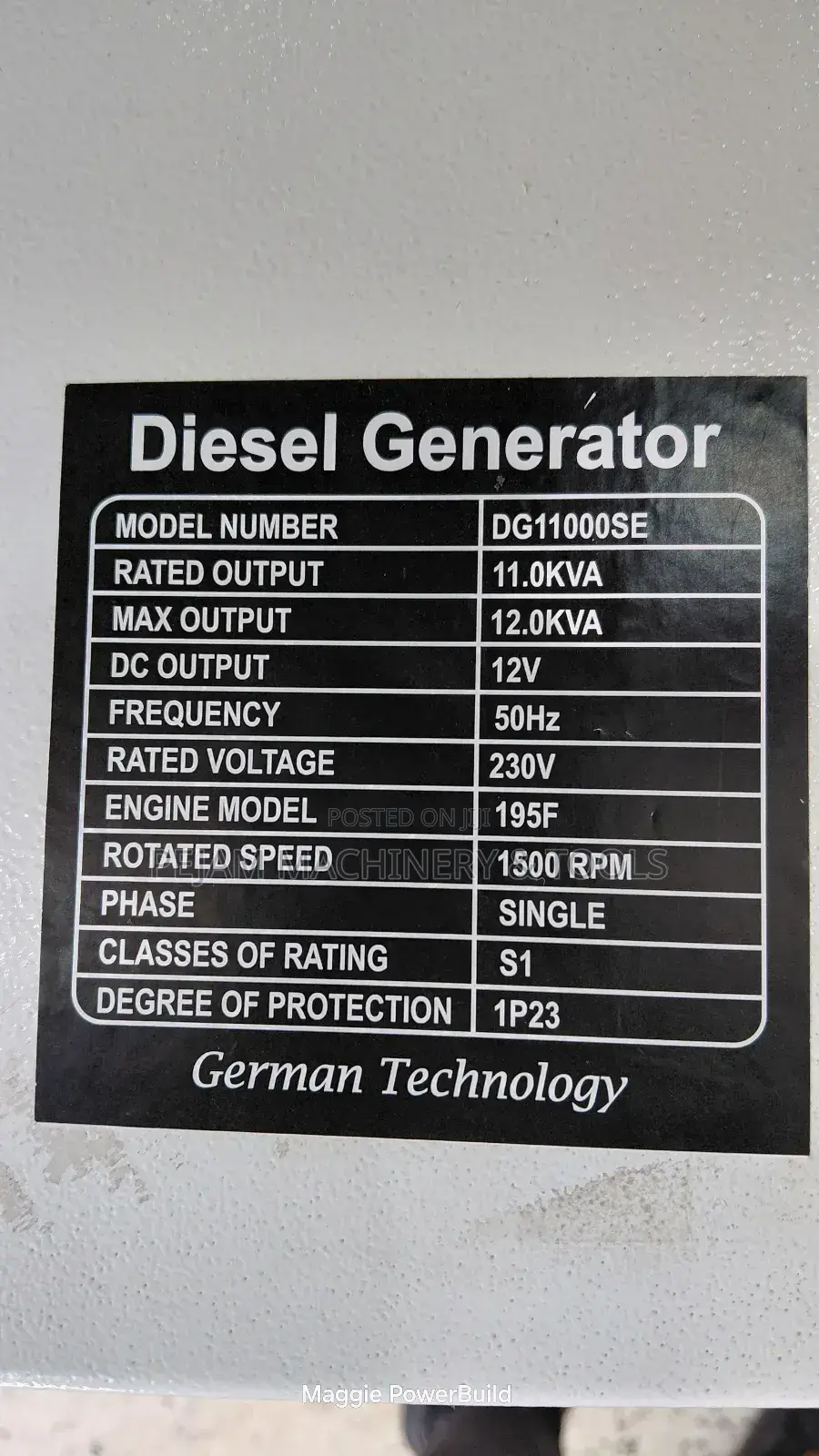 Pulsar Germany 12kva Single Phase Diesel Generator
