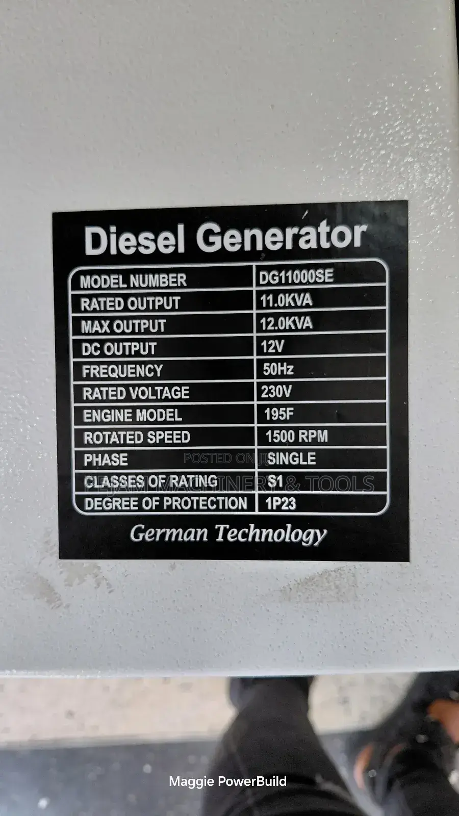 Pulsar Germany 12kva Single Phase Diesel Generator