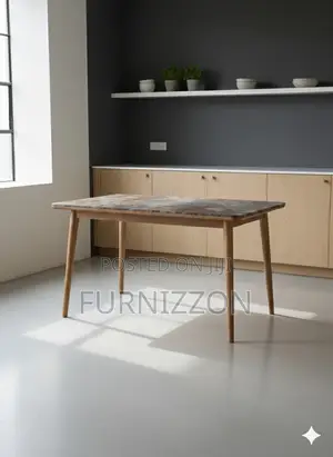 Strong Marble Pattern Dining Table for Family Use