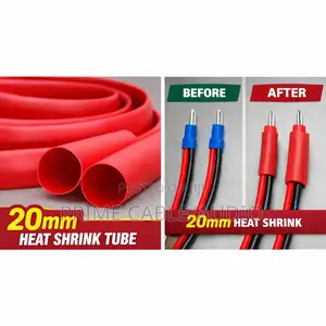 20mm Red Heatshrink Tube Per Metre