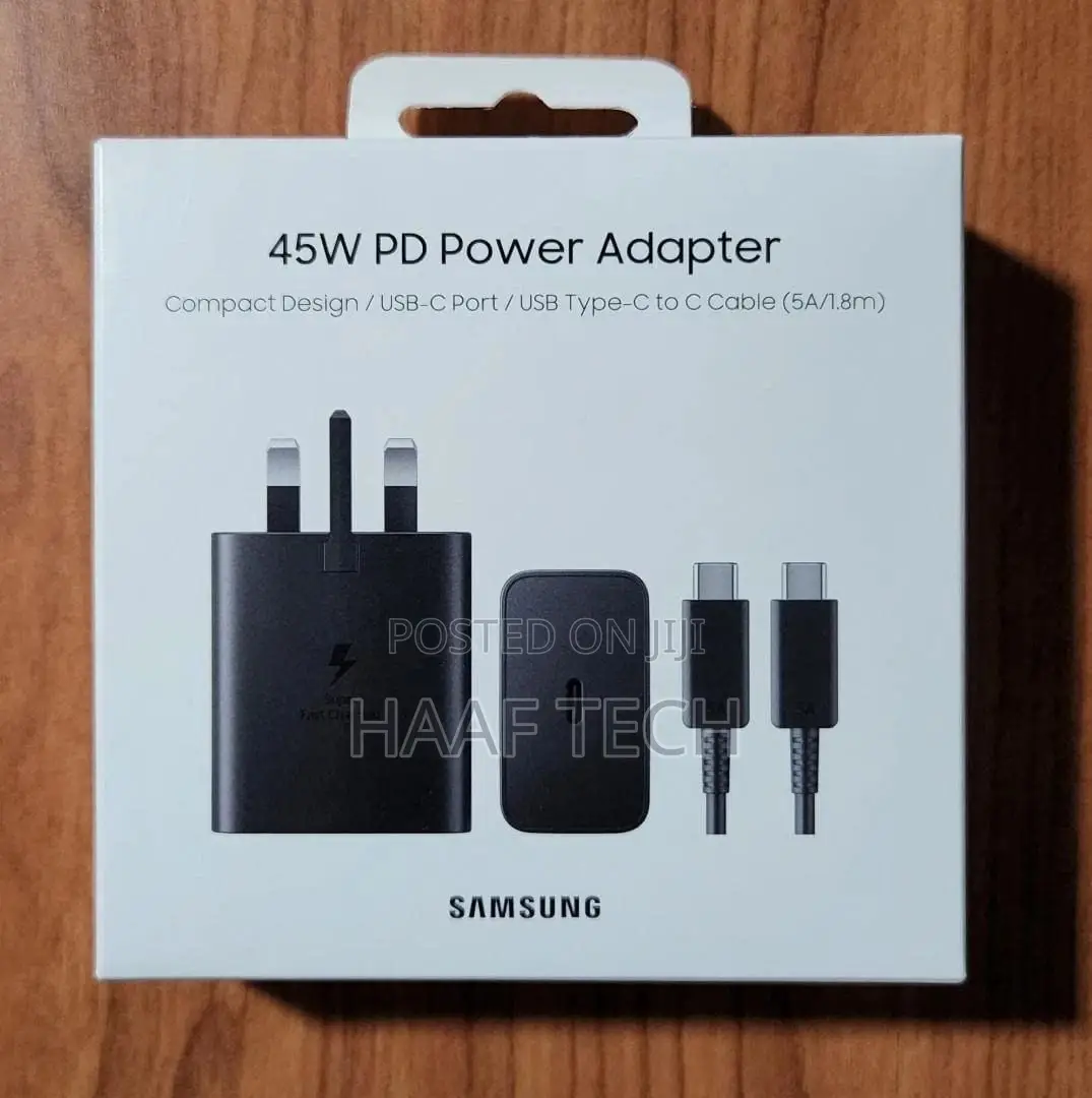 Samsung 45w Fast Wall Uk Plug Charger - Black