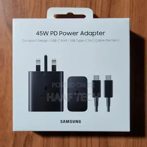 Samsung 45w Fast Wall Uk Plug Charger - Black