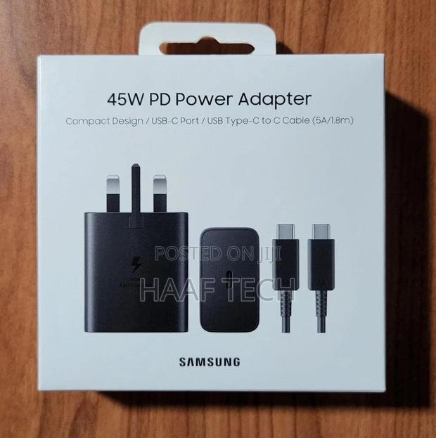Samsung 45w Fast Wall Uk Plug Charger - Black