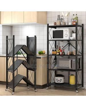 Foldable Kitchen Rack With Wheels