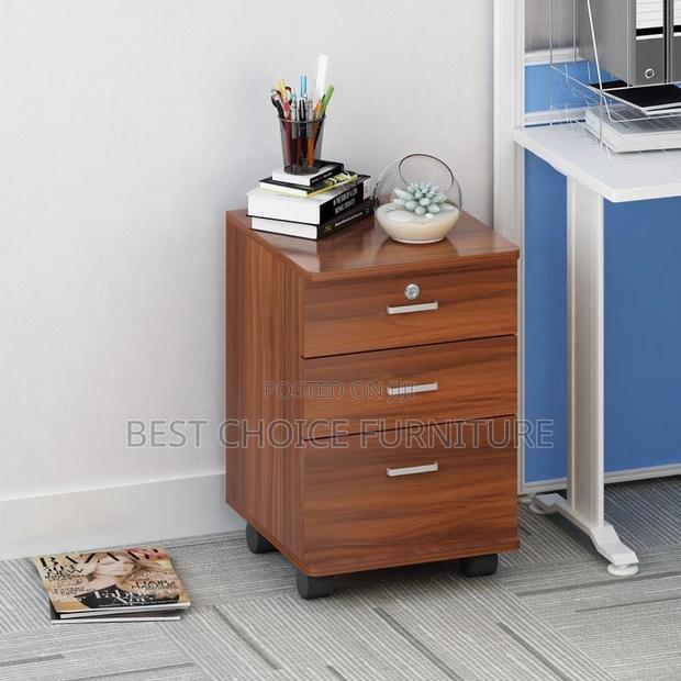Office Cabinets; Wooden Office Organizer With 3 Drawers – Brown