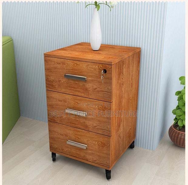 Office Cabinets; Wooden Office Organizer With 3 Drawers – Brown - thumbnail 5