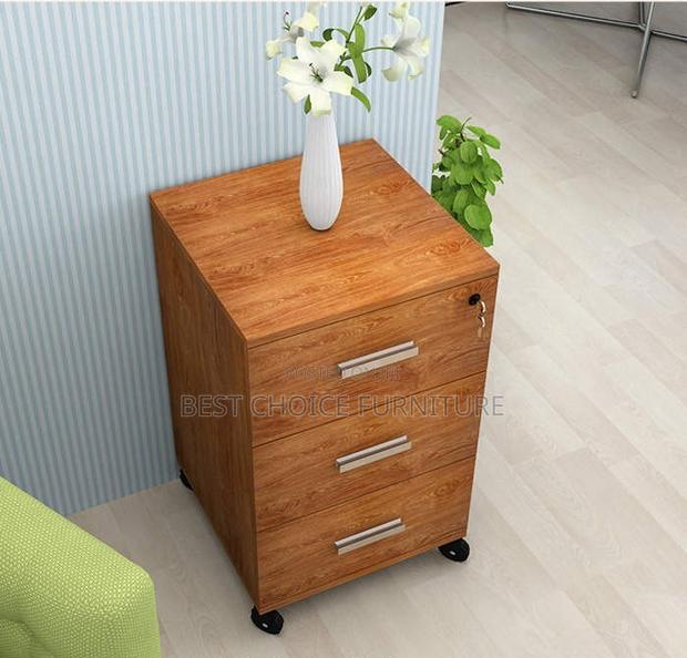 Office Cabinets; Wooden Office Organizer With 3 Drawers – Brown - thumbnail 9