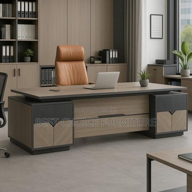 Office Desk; Modern and Durable 2.4m Executive Office Workstation - thumbnail 3