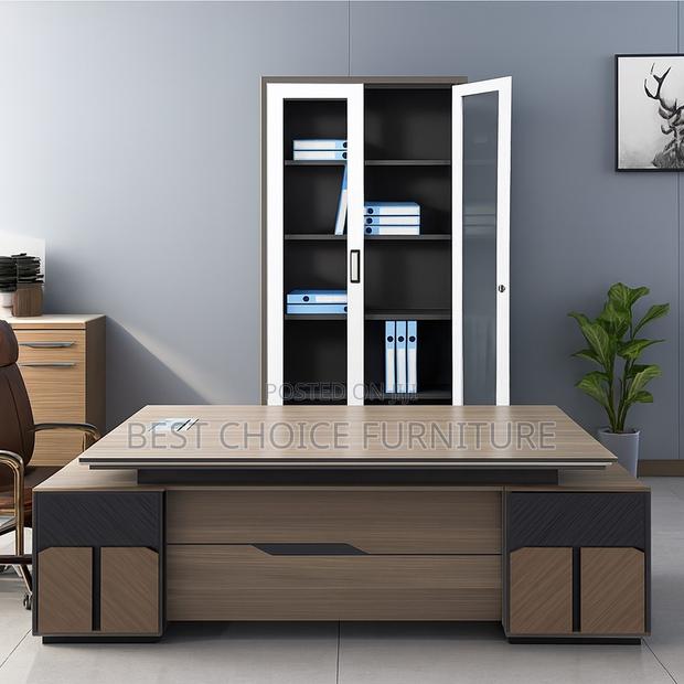 Office Desk; Modern and Durable 2.4m Executive Office Workstation - thumbnail 11