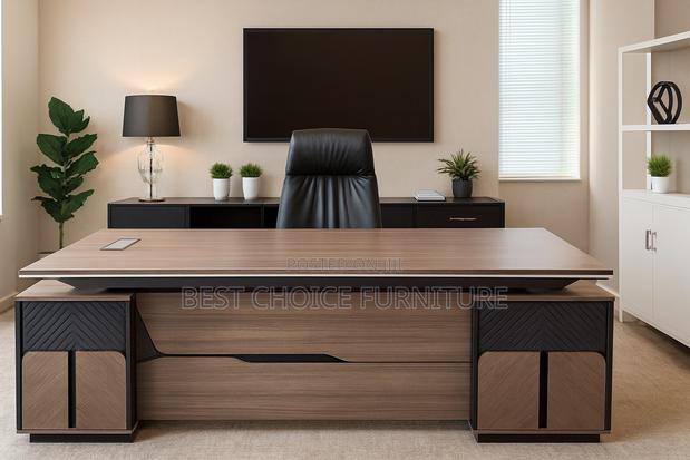 Office Desk; Modern and Durable 2.4m Executive Office Workstation - thumbnail 12