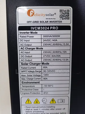 3kva 24v Solar Inverter – Stable Efficient Power (18-Month Warranty)