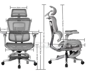 Orthopedic Mesh Office Chair With Footrest
