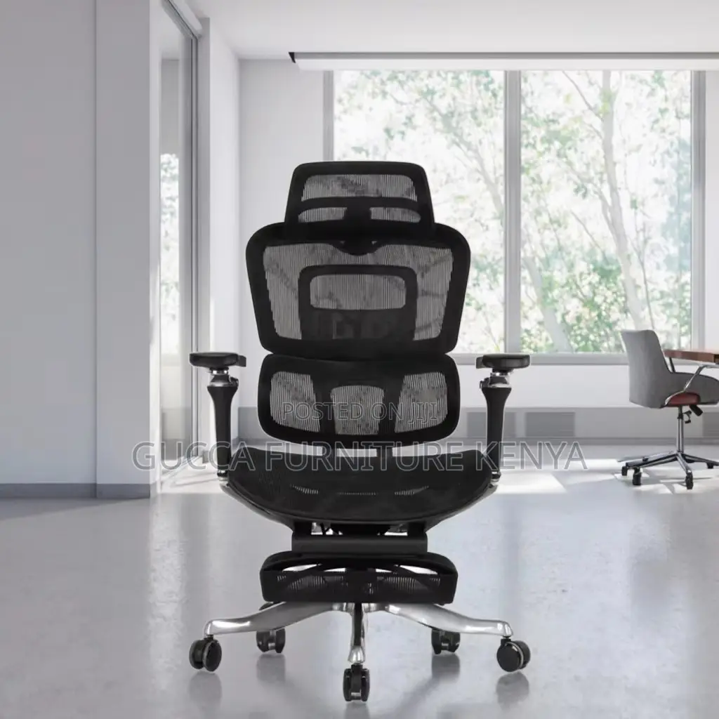 Orthopedic Mesh Office Chair With Footrest