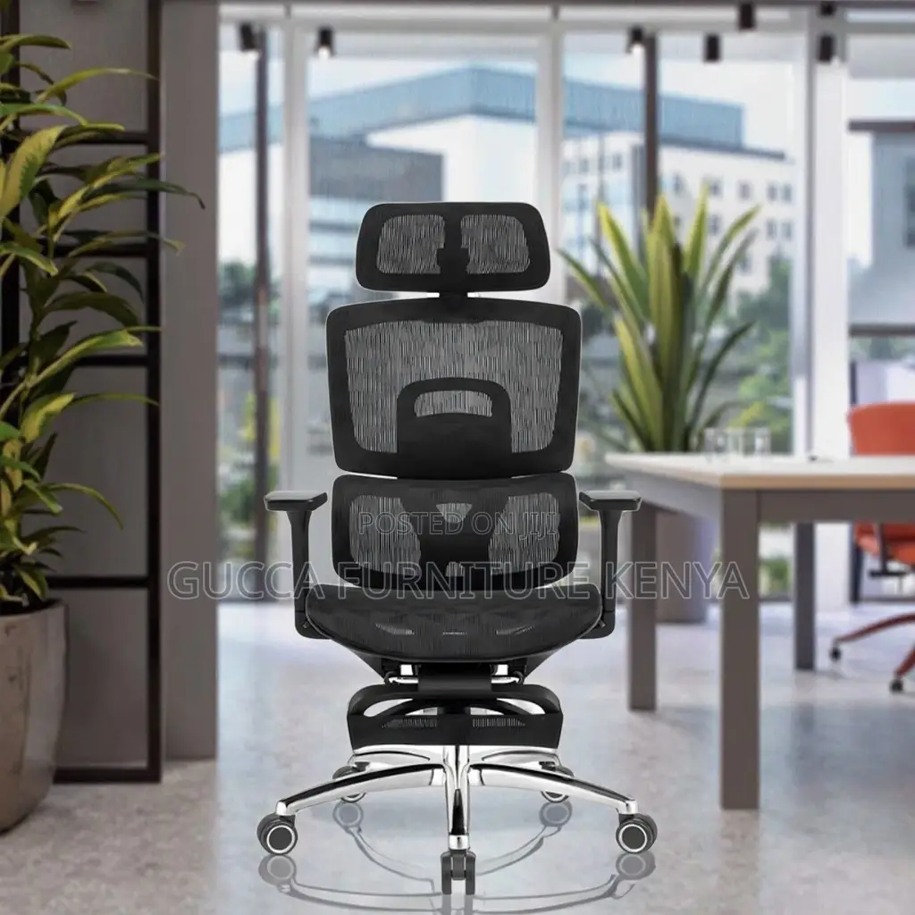 Orthopedic Mesh Office Chair With Footrest